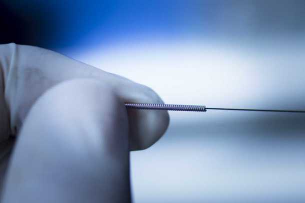Acupuncture needle closeup